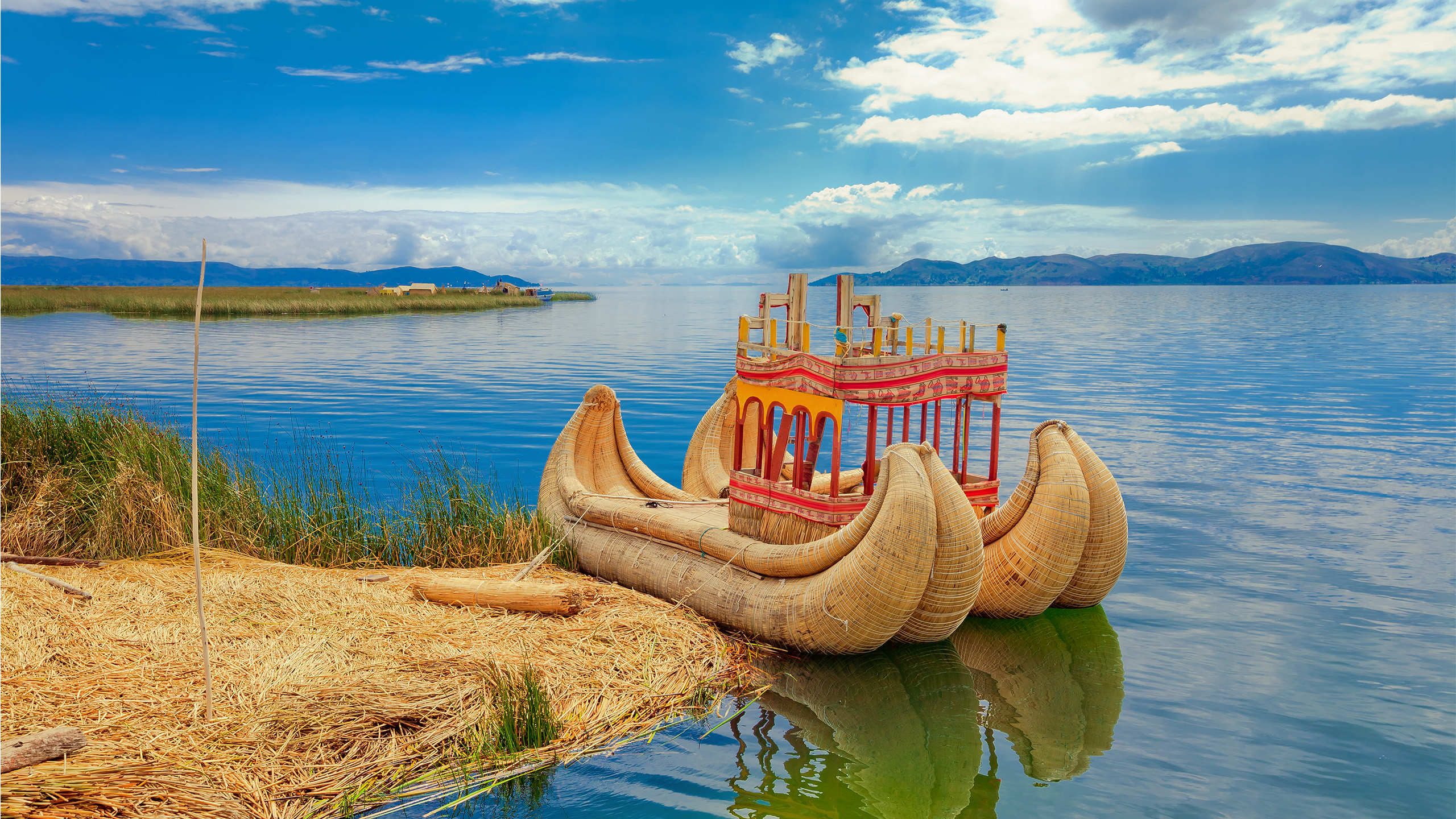Traditional boats are made from the totora reed. | Milton Rodriguez, Shutterstock